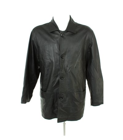 MILESTONE CLASSIC Herren Lederjacke Gr. 48 Schwarz Leder