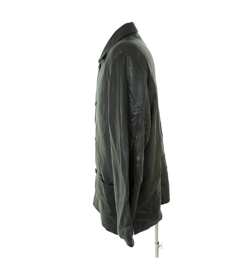 MILESTONE CLASSIC Herren Lederjacke Gr. 48 Schwarz Leder – Foto 2
