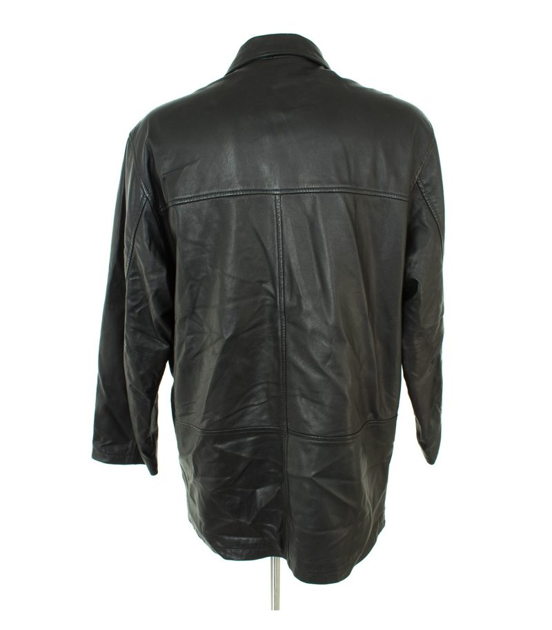 MILESTONE CLASSIC Herren Lederjacke Gr. 48 Schwarz Leder – Foto 3