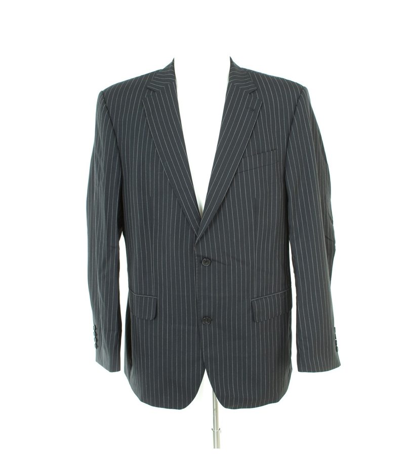 CARL GROSS Herren Sakko Gr. 52 Blau/Beige Wolle – Foto 1