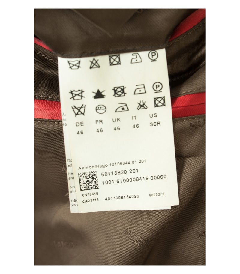 HUGO BOSS Herren Sakko Gr. 46 Braun Wolle – Foto 8