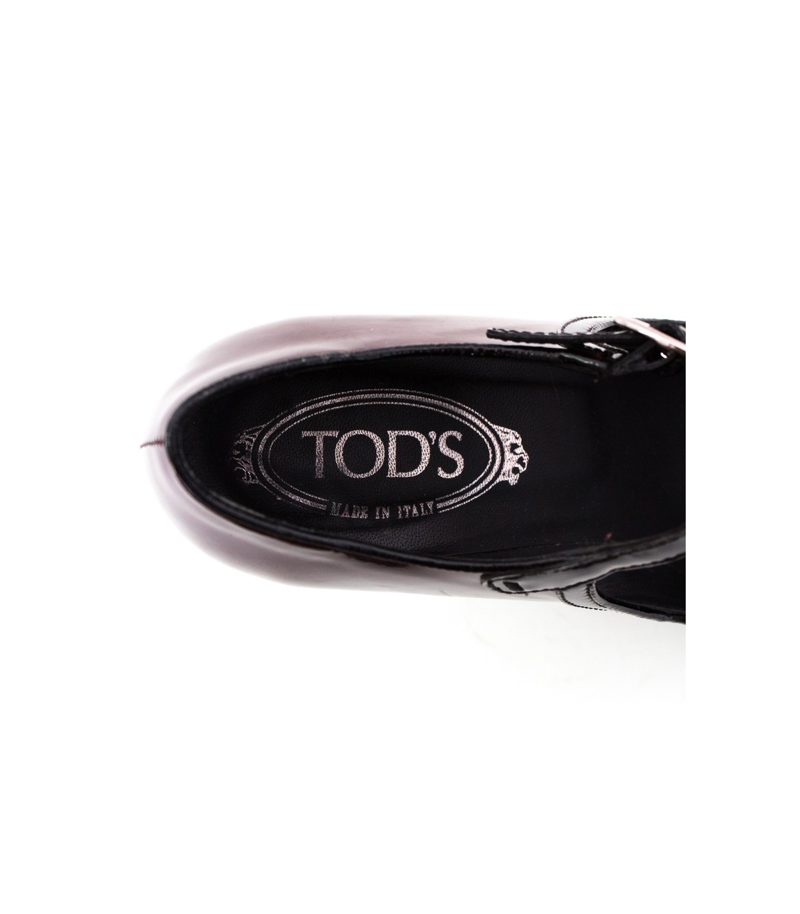 TODS Damen Pumps High Heels Sandalette Gr. EU 38,5 Rot Schwarz Leder – Foto 4