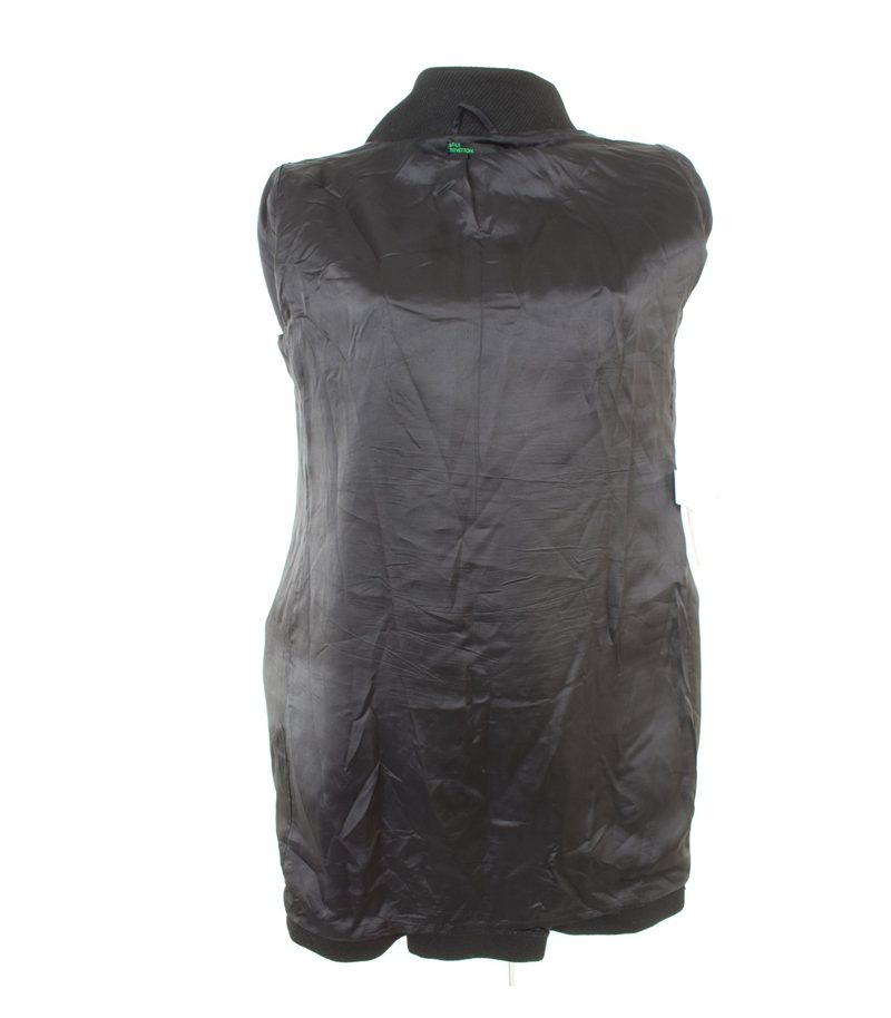 STILE Damen BENETTON. Mantel Gr. DE 38/IT 44 Reine Schwarz Wolle – Foto 7