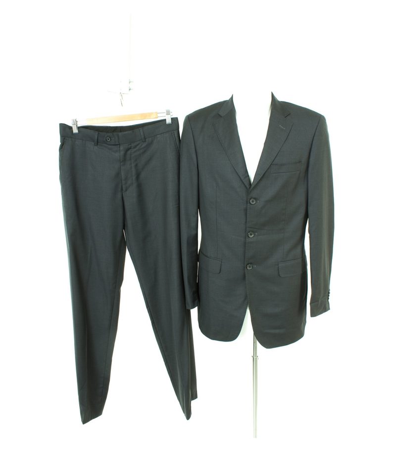 Tom Rusborg OF COPENHAGEN Herren Anzug Sakko Hose Gr. 94 Grau Wolle – Foto 1