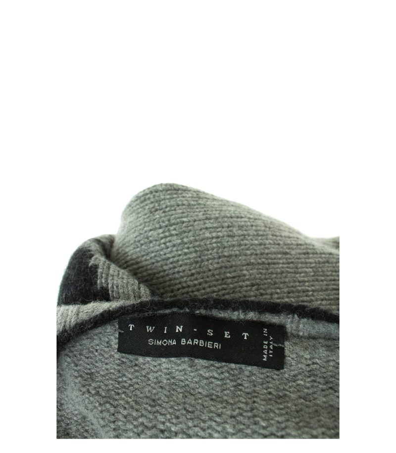 TWIN-SET SIMONA BARBIERI Damen Pullover Gr. S Grau Wolle Viskose Kaschmir – Foto 4
