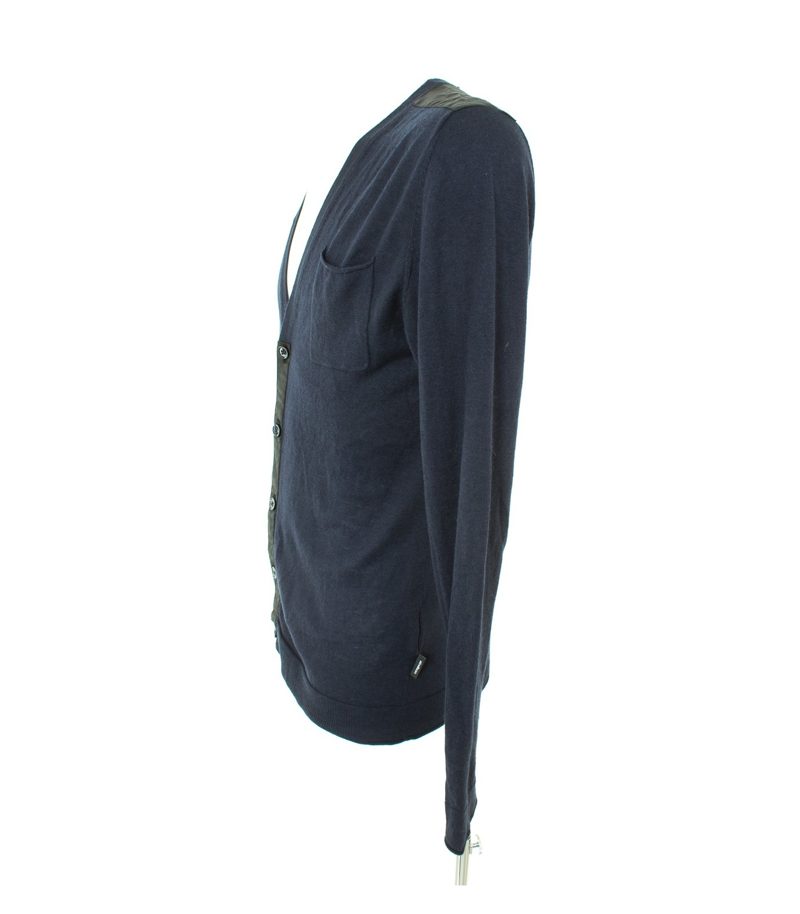 strellson Herren Strickjacke Cardigan Casual Gr. S Blau Strick Wolle – Foto 2