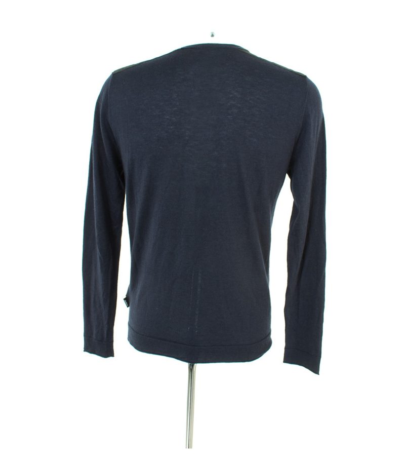 strellson Herren Strickjacke Cardigan Casual Gr. S Blau Strick Wolle – Foto 3