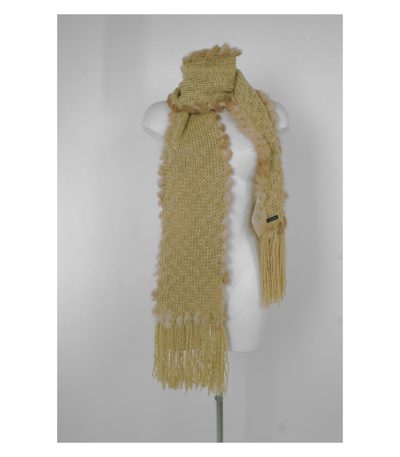 COCCINELLE  Schal Schultertuch Knit Tuch Scarves  Damen Gr. 23 cm X 174 cm in Braunbeige