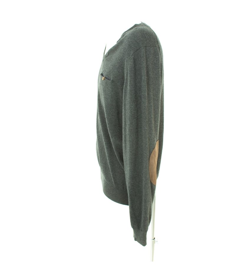 Massimo Dutti Herren Pullover Gr. L/40 Grau Baumwolle Kaschmir – Foto 2
