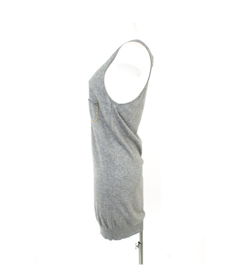 LAUNDRY INDUSTRY Damen Kleid Strickkleid Gr. 2/DE 38 Grau Wolle – Foto 3