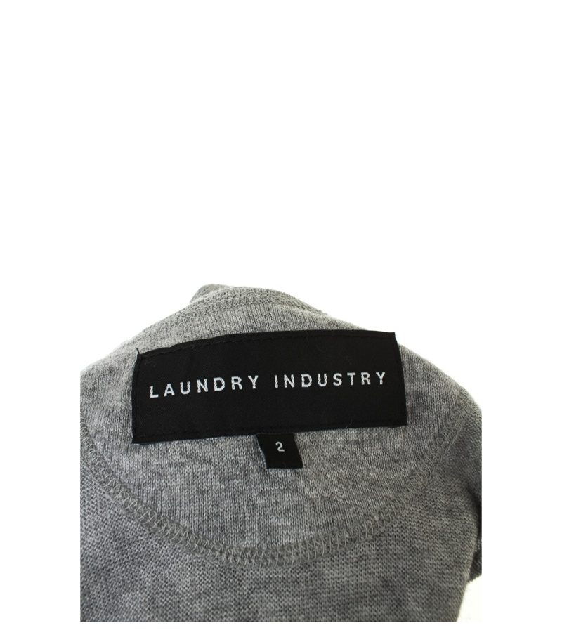 LAUNDRY INDUSTRY Damen Kleid Strickkleid Gr. 2/DE 38 Grau Wolle – Foto 5