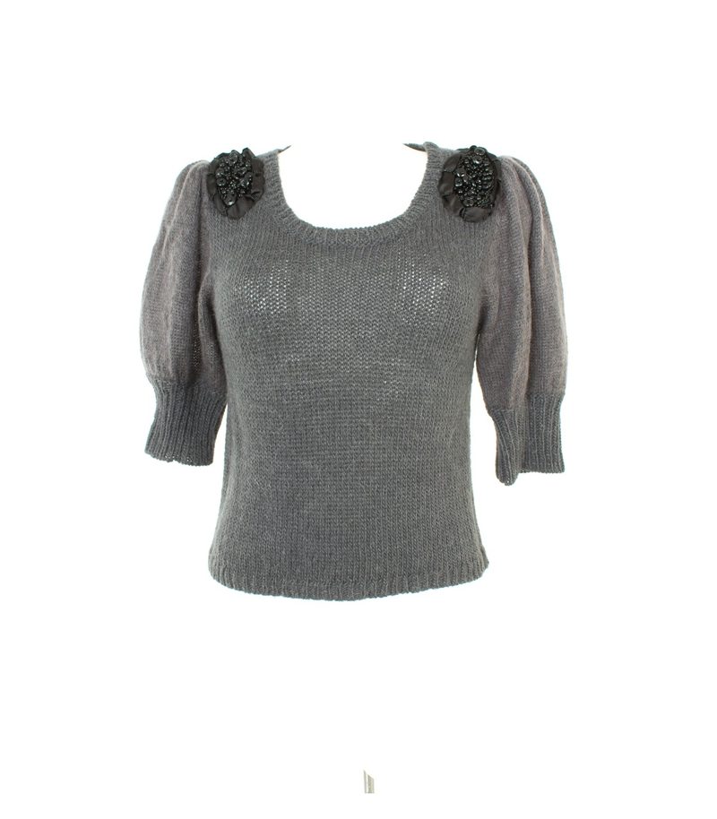 MCB BY MALENE BIRGER Damen Pullover Gr. M Grau Alpaka – Foto 1