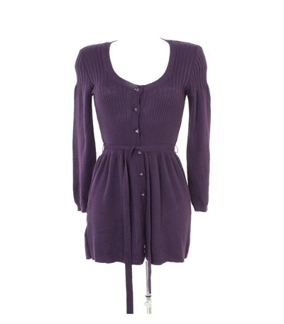 EXTYN Damen Strickmantel Mantel Cardigan Gr. DE 34 Violett