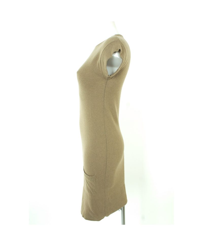 UNITED COLORS OF BENETTON Damen Kleid Strickkleid Gr. S in Graubeige – Foto 2