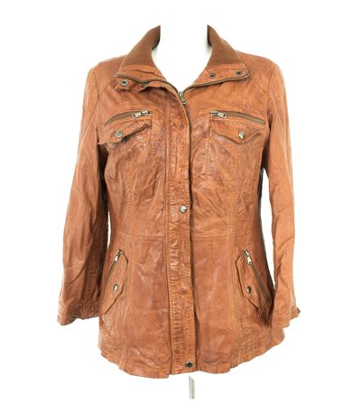 ROCK'N BLUE Damen Lederjacke Gr. DE 42 Braun Leder