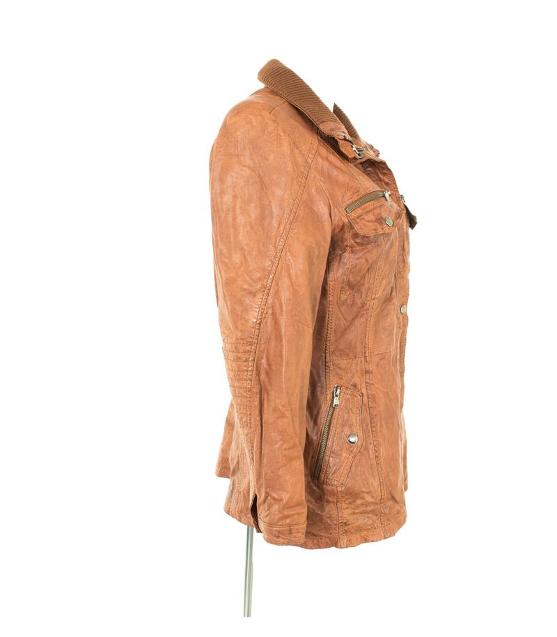 ROCK'N BLUE Damen Lederjacke Gr. DE 42 Braun Leder – Foto 2