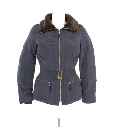 ZARA Damen BASIC Jacke Daunenjacke Outdoorjacke Winter Gr. S Blau Daunen