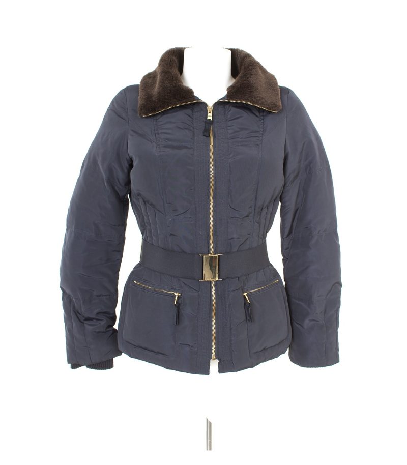 ZARA Damen BASIC Jacke Daunenjacke Outdoorjacke Winter Gr. S Blau Daunen – Foto 1