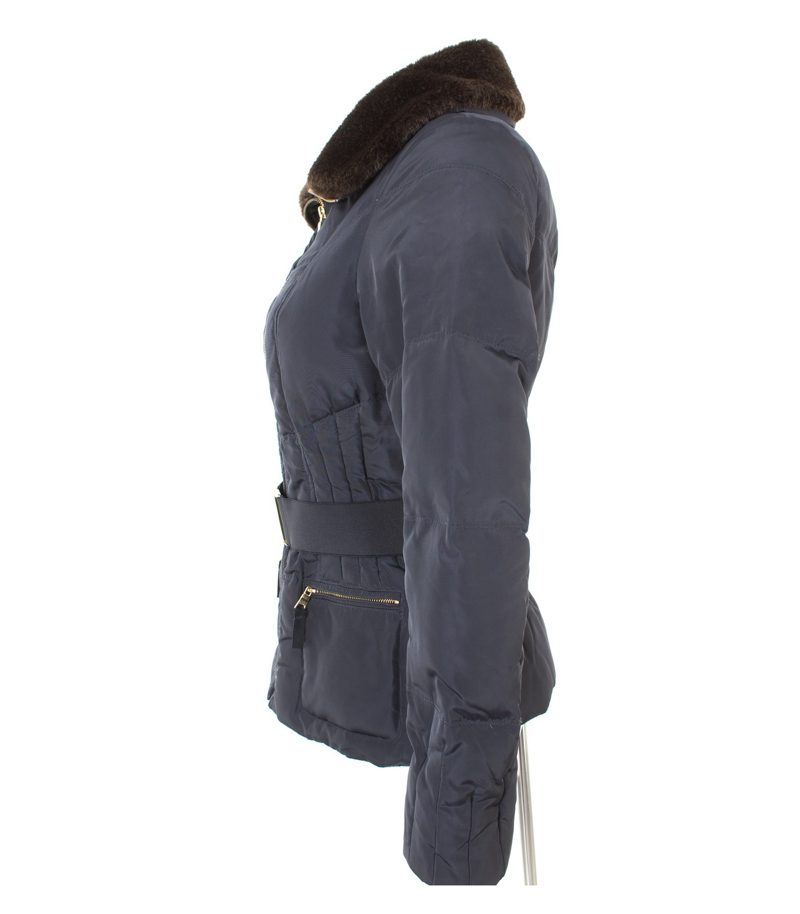 ZARA Damen BASIC Jacke Daunenjacke Outdoorjacke Winter Gr. S Blau Daunen – Foto 2
