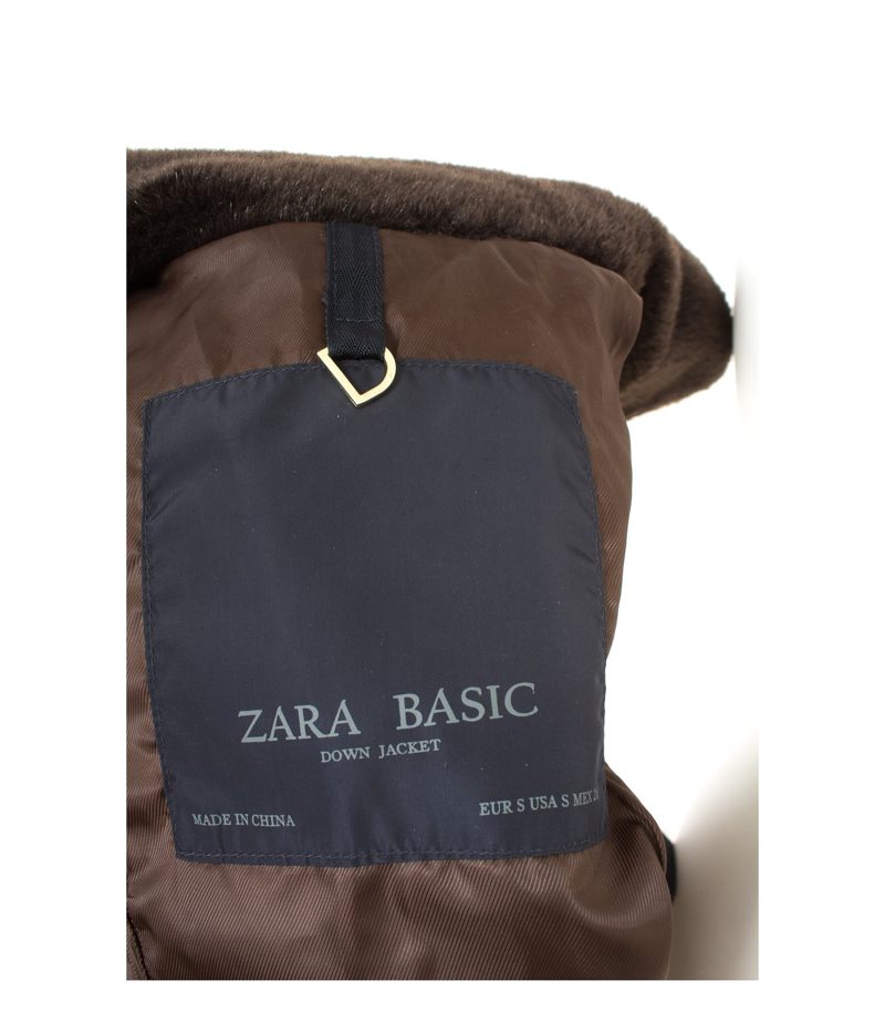 ZARA Damen BASIC Jacke Daunenjacke Outdoorjacke Winter Gr. S Blau Daunen – Foto 4