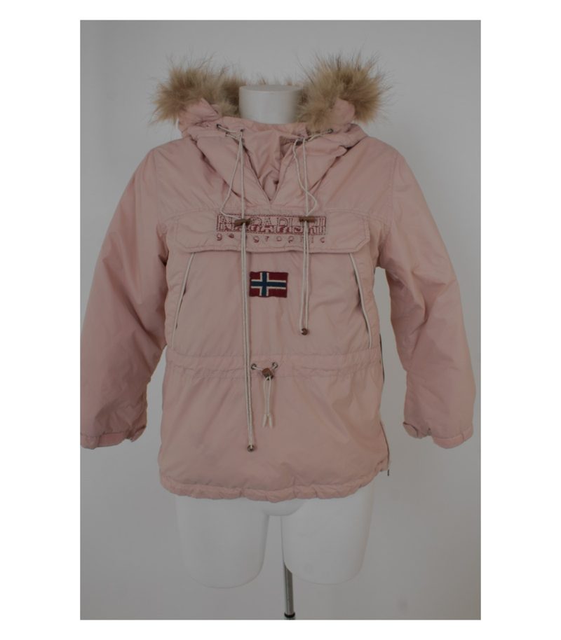 Mädchen Gr.10 Jahre Schlupfform Pelz Mädchen Jacke Outdoor Rosa – Foto 1