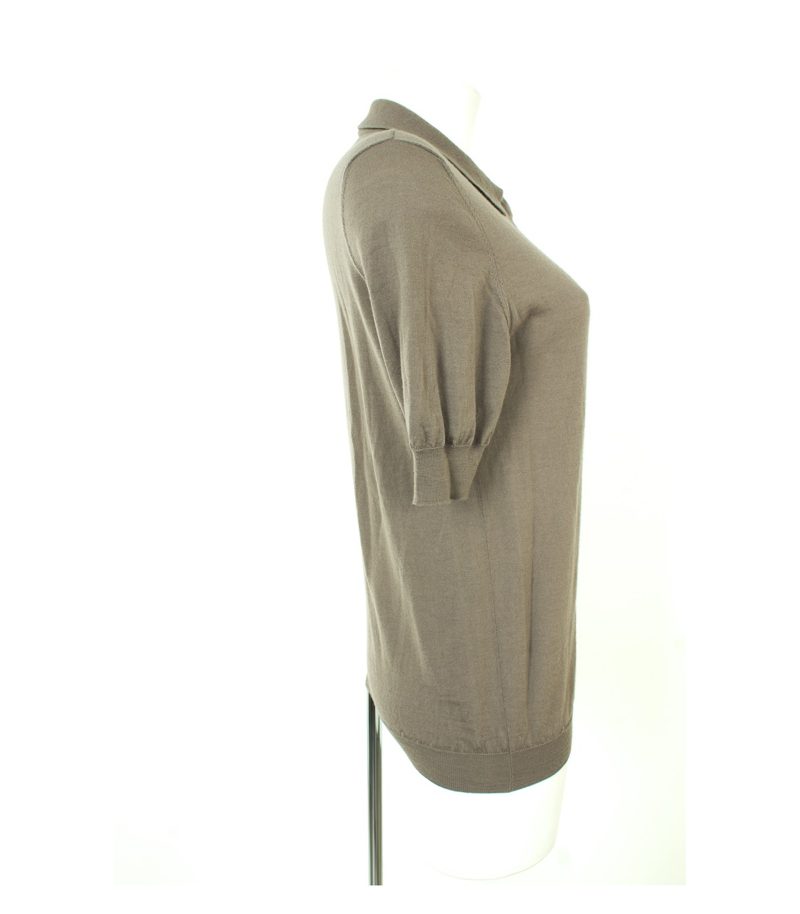 RENE LEZARD Damen Pullover Kurzarm GR. DE 40 Braun Wolle – Foto 2