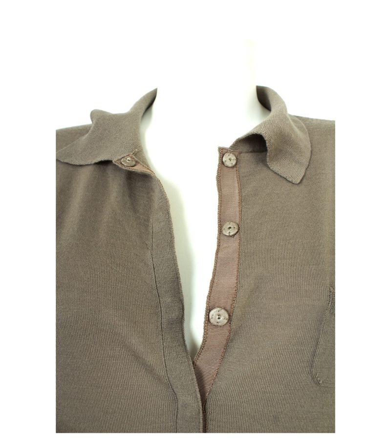 RENE LEZARD Damen Pullover Kurzarm GR. DE 40 Braun Wolle – Foto 4