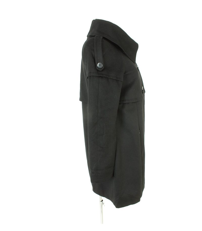 PATRIZIA PEPE Damen Mantel Gr. IT 44/DE 38 Schwarz Wolle – Foto 5