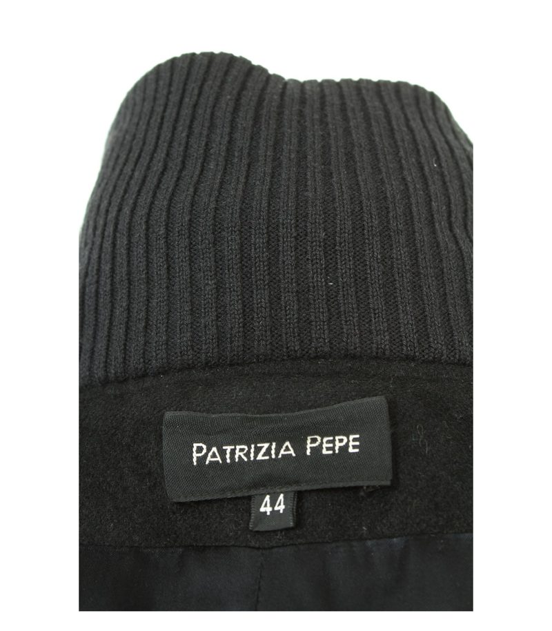 PATRIZIA PEPE Damen Mantel Gr. IT 44/DE 38 Schwarz Wolle – Foto 8