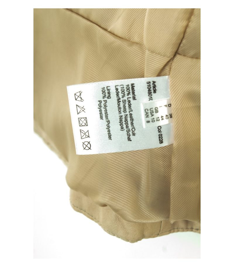 MORE & MORE Damen Lederjacke gr. DE 38 Beige Leder – Foto 6