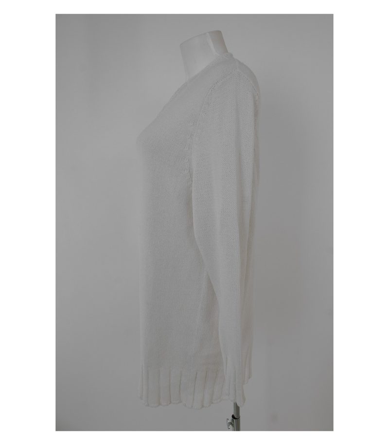 ULI KNECHT Damen Pullover Gr. M Weiß Baumwolle – Foto 2