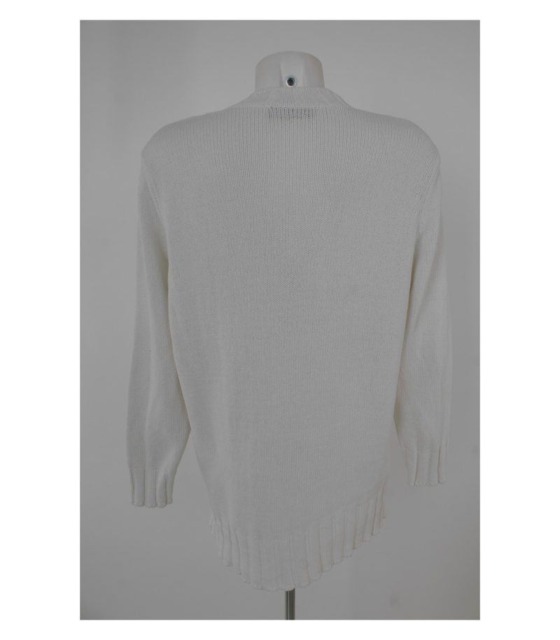 ULI KNECHT Damen Pullover Gr. M Weiß Baumwolle – Foto 3