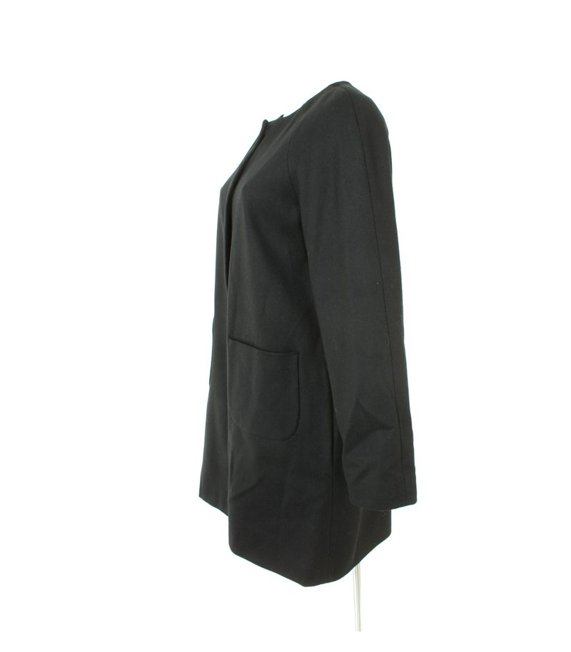 HALLHUBER Damen Mantel Gr. DE 38 Schwarz Wolle – Foto 2
