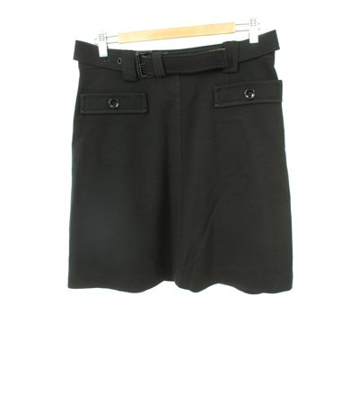 Max Mara Damen Rock Gr. DE 40 Schwarz Wolle