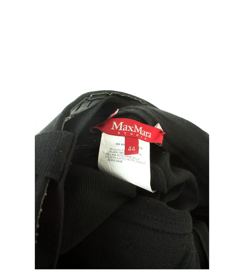 Max Mara Damen Rock Gr. DE 40 Schwarz Wolle – Foto 3