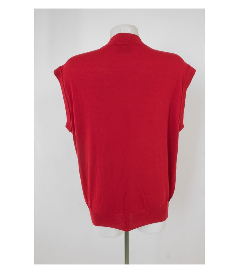 GOLFINO Damen Pullunder - Gr. DE 52 Rot Merino Wolle – Foto 3