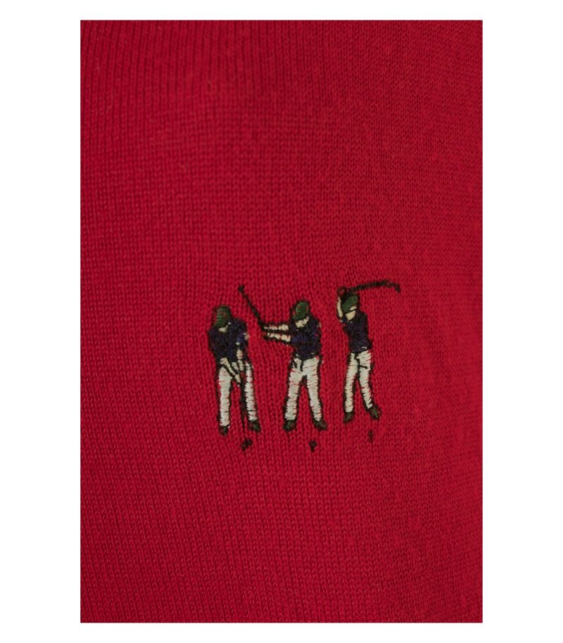 GOLFINO Damen Pullunder - Gr. DE 52 Rot Merino Wolle – Foto 4