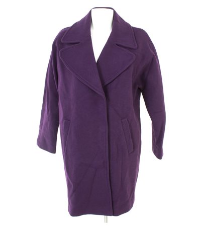 HALLHUBER Damen Mantel Gr.DE 38 Violett Wolle NEU