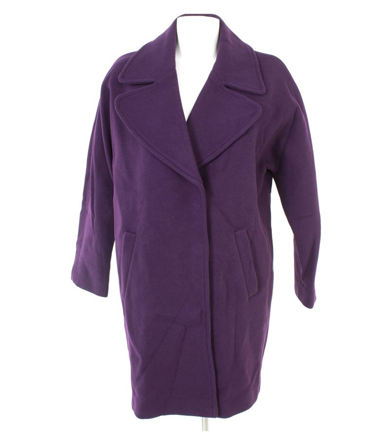 HALLHUBER Damen Mantel Gr.DE 38 Violett Wolle NEU – Foto 1