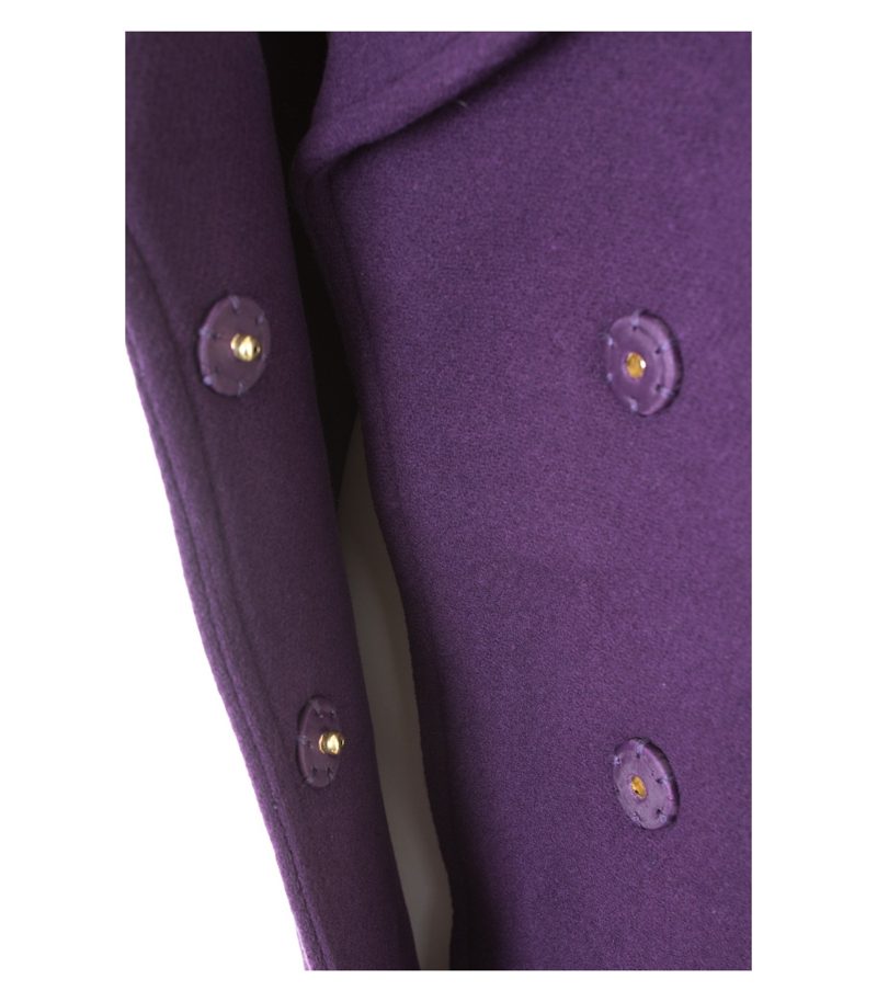 HALLHUBER Damen Mantel Gr.DE 38 Violett Wolle NEU – Foto 4