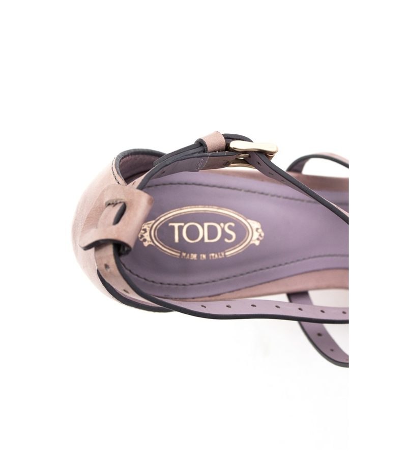 TODS Damen Sandaletten Pumps High Heels Gr. EU 38,5 Taupe Leder – Foto 4