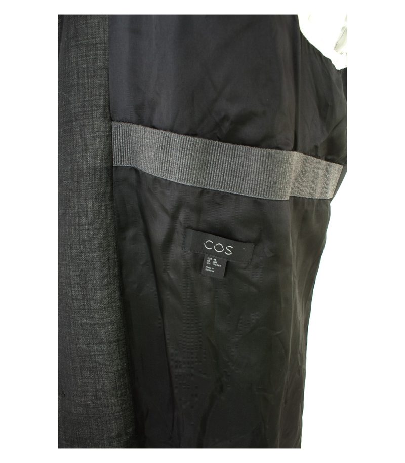COS Herren Mantel Kapuzenmantel Gr. 48 Schwarz/Beige – Foto 8