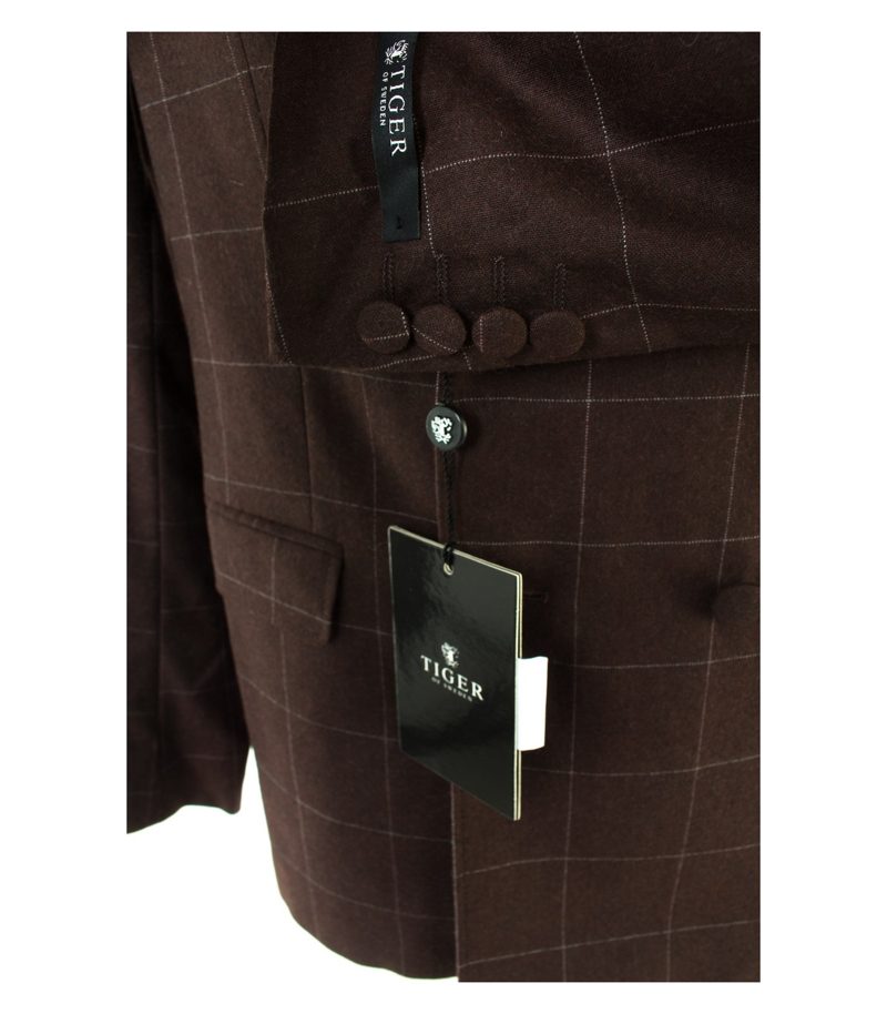 TIGER OF SWEDEN Herren Sakko Gr. 50 Braun Wolle NEU – Foto 5