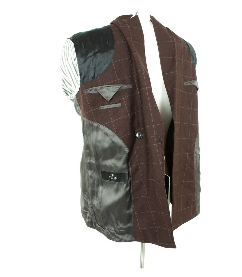 TIGER OF SWEDEN Herren Sakko Gr. 50 Braun Wolle NEU – Foto 8