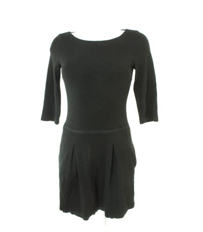 Marc O'Polo Damen Kleid Gr. DE 34 Schwarz Viskose Wolle