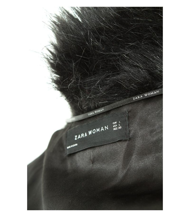 ZARA Damen WOMAN Mantel Gr. L Schwarz – Foto 8