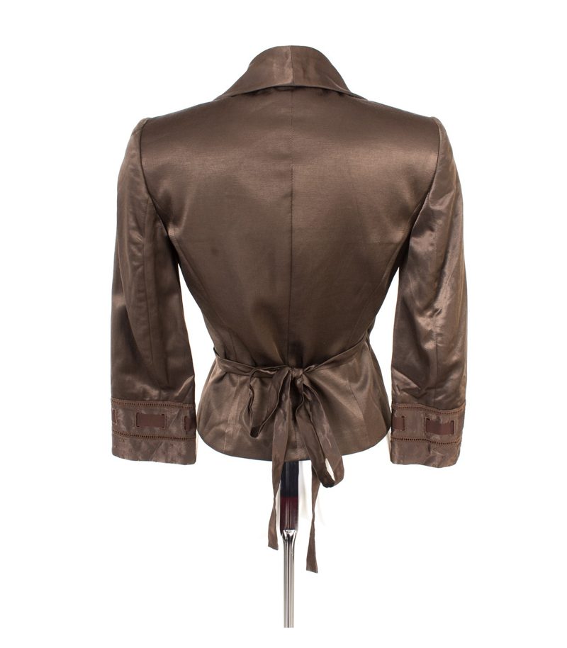MAX&Co. Damen Blazer Gr. DE 34 Braun Baumwolle Viskose – Foto 4