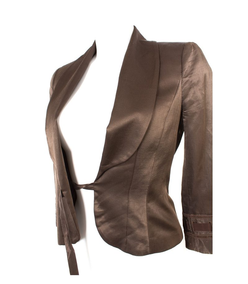 MAX&Co. Damen Blazer Gr. DE 34 Braun Baumwolle Viskose – Foto 5