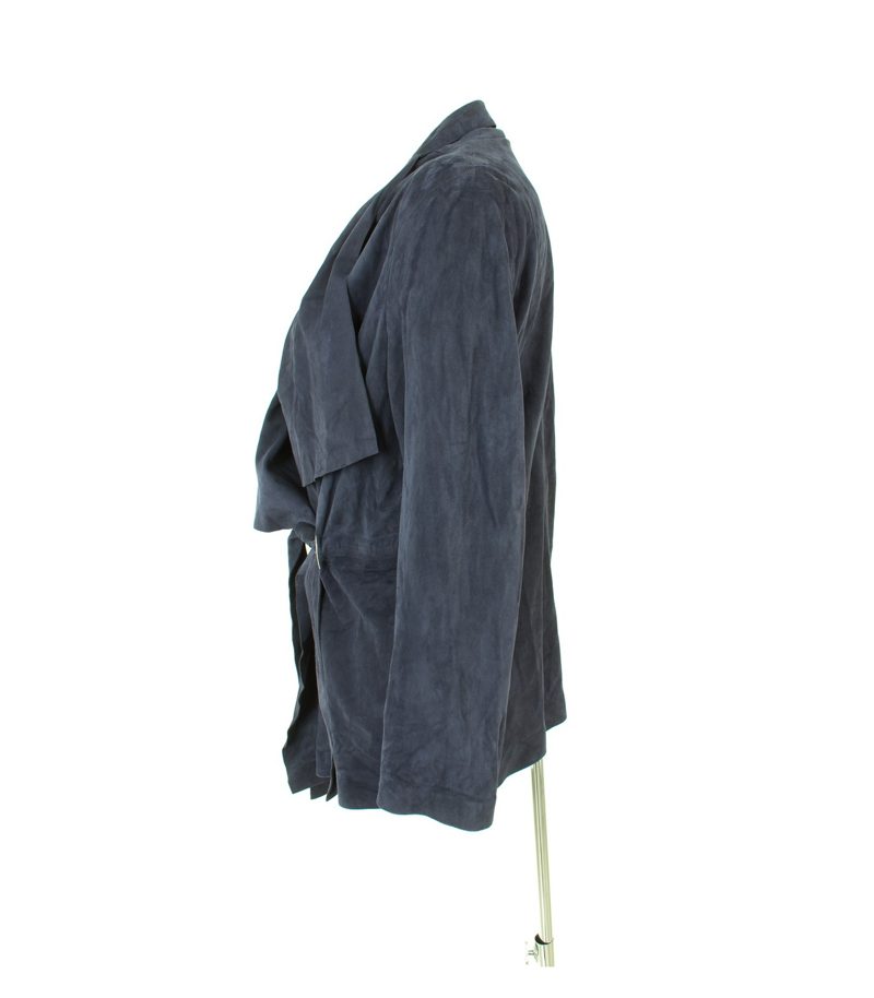 UTERQÜE Damen Lederjacke Gr. M/28 Violett Leder – Foto 2