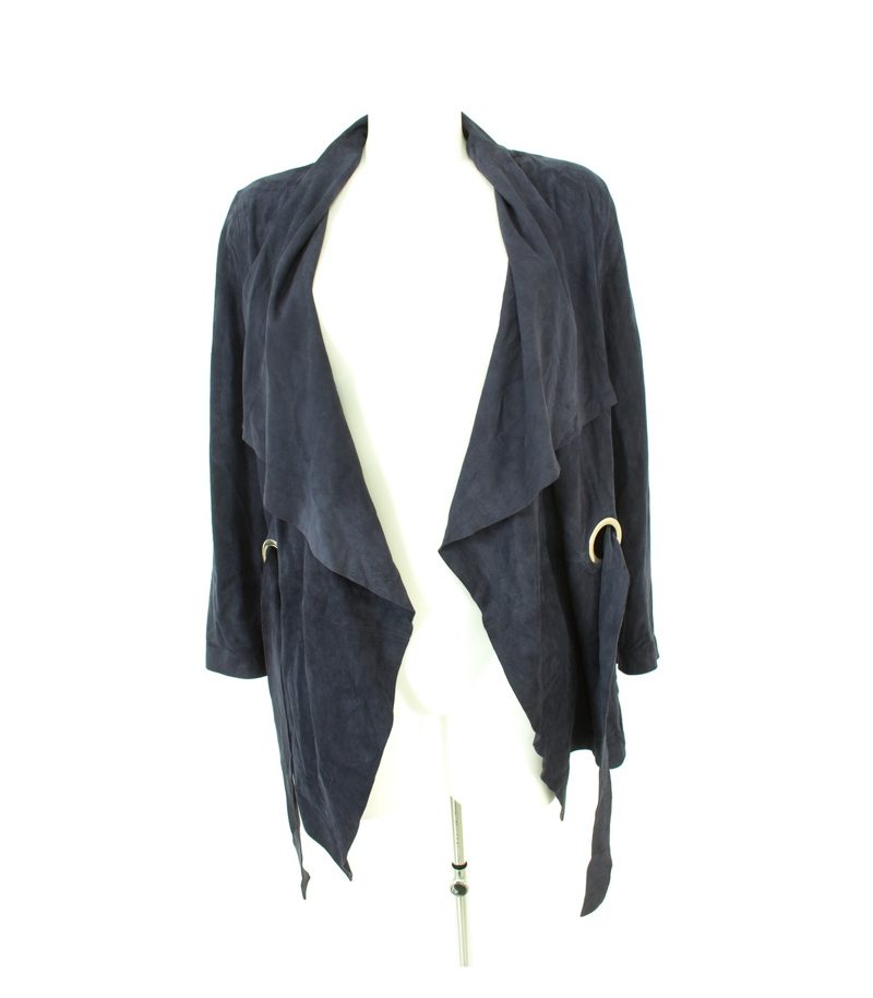 UTERQÜE Damen Lederjacke Gr. M/28 Violett Leder – Foto 4